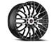 Spec-1 SP-55 Gloss Black and Machined 5-Lug Wheel; 17x7.5; 42mm Offset (87-90 Dakota)