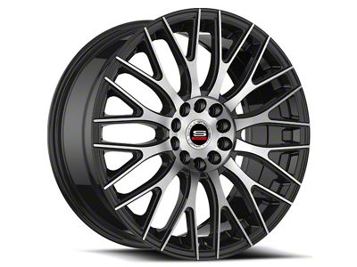 Spec-1 SP-55 Gloss Black and Machined 5-Lug Wheel; 18x8; 38mm Offset (87-90 Dakota)