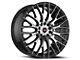 Spec-1 SP-55 Gloss Black and Machined 5-Lug Wheel; 18x8; 38mm Offset (87-90 Dakota)