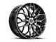 Spec-1 SP-57 Gloss Black and Machined 5-Lug Wheel; 17x7.5; 42mm Offset (87-90 Dakota)