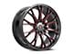 Spec-1 SP-59 Gloss Black and Red Machined 5-Lug Wheel; 17x7.5; 42mm Offset (87-90 Dakota)