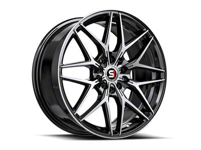 Spec-1 SP-60 Gloss Black and Machined 5-Lug Wheel; 17x7.5; 42mm Offset (87-90 Dakota)