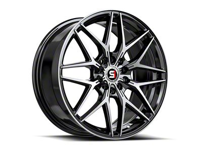 Spec-1 SP-60 Gloss Black and Machined 5-Lug Wheel; 18x8; 38mm Offset (87-90 Dakota)