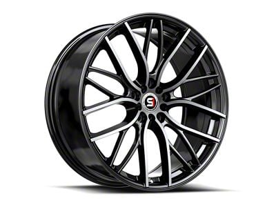 Spec-1 SP-61 Gloss Black and Machined 5-Lug Wheel; 17x8; 42mm Offset (87-90 Dakota)