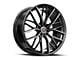 Spec-1 SP-61 Gloss Black and Machined 5-Lug Wheel; 18x8; 38mm Offset (87-90 Dakota)