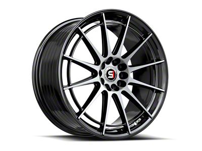 Spec-1 SP-64 Gloss Black and Machined 5-Lug Wheel; 17x8; 42mm Offset (87-90 Dakota)