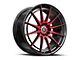 Spec-1 SP-64 Gloss Black and Red Machined 5-Lug Wheel; 17x8; 42mm Offset (87-90 Dakota)