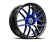 Spec-1 SP-65 Gloss Black and Blue Machined 5-Lug Wheel; 17x8; 42mm Offset (87-90 Dakota)