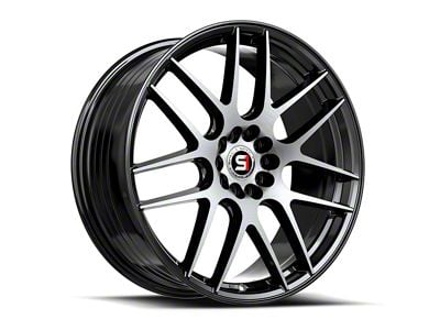 Spec-1 SP-65 Gloss Black and Machined 5-Lug Wheel; 20x8.5; 38mm Offset (87-90 Dakota)