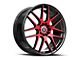 Spec-1 SP-65 Gloss Black and Red Machined 5-Lug Wheel; 17x8; 42mm Offset (87-90 Dakota)