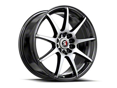 Spec-1 SP-67 Gloss Black and Machined 5-Lug Wheel; 18x8; 38mm Offset (87-90 Dakota)