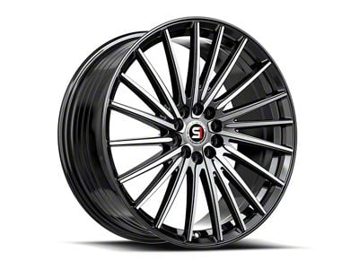 Spec-1 SP-68 Gloss Black and Machined 5-Lug Wheel; 17x7.5; 42mm Offset (87-90 Dakota)