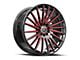 Spec-1 SP-68 Gloss Black and Red Machined 5-Lug Wheel; 17x7.5; 42mm Offset (87-90 Dakota)