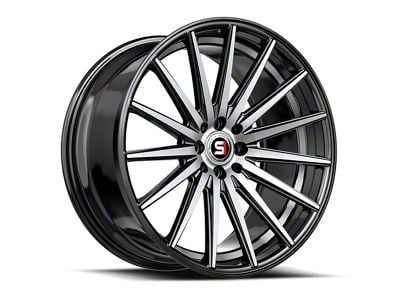 Spec-1 SP-69 Gloss Black Machined and Undercut 5-Lug Wheel; 17x7.5; 42mm Offset (87-90 Dakota)