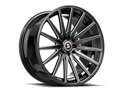 Spec-1 SP-69 Gloss Black and Milled 5-Lug Wheel; 17x7.5; 42mm Offset (87-90 Dakota)