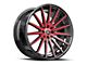 Spec-1 SP-69 Gloss Black and Red Machined 5-Lug Wheel; 17x7.5; 42mm Offset (87-90 Dakota)