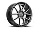 Spec-1 SP-71 Gloss Black and Machined 5-Lug Wheel; 17x8; 42mm Offset (87-90 Dakota)