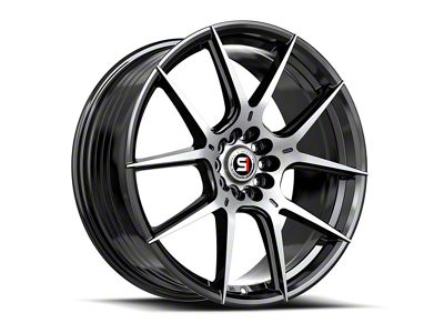 Spec-1 SP-71 Gloss Black and Machined 5-Lug Wheel; 18x8; 38mm Offset (87-90 Dakota)