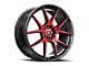 Spec-1 SP-71 Gloss Black and Red Machined 5-Lug Wheel; 17x8; 42mm Offset (87-90 Dakota)