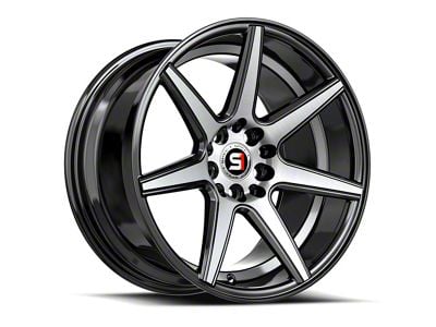 Spec-1 SP-73 Gloss Black Machined and Undercut 5-Lug Wheel; 17x7.5; 42mm Offset (87-90 Dakota)