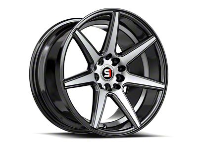 Spec-1 SP-73 Gloss Black Machined and Undercut 5-Lug Wheel; 18x8; 38mm Offset (87-90 Dakota)