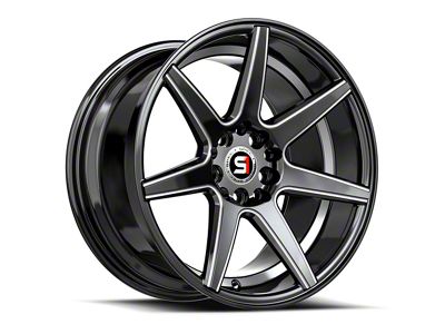 Spec-1 SP-73 Gloss Black Milled and Undercut 5-Lug Wheel; 17x7.5; 42mm Offset (87-90 Dakota)