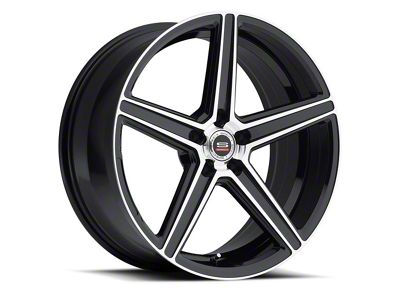 Spec-1 SP-8 Gloss Black and Machined 5-Lug Wheel; 19x8.5; 32mm Offset (87-90 Dakota)