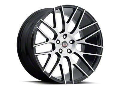 Spec-1 SPL-001 Gloss Black and Brushed 5-Lug Wheel; 20x9; 38mm Offset (87-90 Dakota)