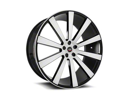 Spec-1 SPL-002 Gloss Black and Brushed 5-Lug Wheel; 20x9; 38mm Offset (87-90 Dakota)