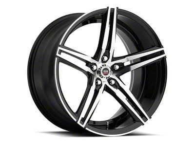 Spec-1 SPM-75 Gloss Black and Machined 5-Lug Wheel; 20x10.5; 38mm Offset (87-90 Dakota)