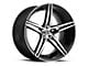 Spec-1 SPM-75 Gloss Black and Machined 5-Lug Wheel; 20x9; 35mm Offset (87-90 Dakota)