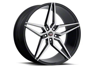 Spec-1 SPM-81 Gloss Black and Brushed 5-Lug Wheel; 20x9; 38mm Offset (87-90 Dakota)