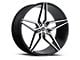 Spec-1 SPM-81 Gloss Black and Brushed 5-Lug Wheel; 20x9; 38mm Offset (87-90 Dakota)