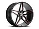 Spec-1 SPM-81 Gloss Black and Red Machined 5-Lug Wheel; 22x9; 38mm Offset (87-90 Dakota)