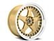 Spec-1 SPT-21 Gold with Machine Lip 5-Lug Wheel; 17x9; 25mm Offset (87-90 Dakota)