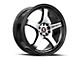 Spec-1 SPT-31 Gloss Black and Machined 5-Lug Wheel; 17x7.5; 42mm Offset (87-90 Dakota)