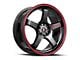 Spec-1 SPT-31 Gloss Black and Red Line 5-Lug Wheel; 20x9; 38mm Offset (87-90 Dakota)