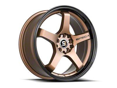 Spec-1 SPT-31 Matte Bronze and Black Lip 5-Lug Wheel; 17x7.5; 42mm Offset (87-90 Dakota)