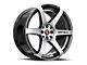 Spec-1 SPT-32 Gloss Black and Machined 5-Lug Wheel; 17x8; 42mm Offset (87-90 Dakota)