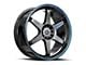 Spec-1 SPT-33 Gloss Black and Blue Line 5-Lug Wheel; 20x9; 38mm Offset (87-90 Dakota)