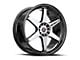 Spec-1 SPT-33 Gloss Black and Machined 5-Lug Wheel; 17x8; 38mm Offset (87-90 Dakota)