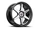 Spec-1 SPT-33 Gloss Black and Machined 5-Lug Wheel; 18x8.5; 38mm Offset (87-90 Dakota)