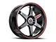 Spec-1 SPT-33 Gloss Black and Red Line 5-Lug Wheel; 20x9; 38mm Offset (87-90 Dakota)