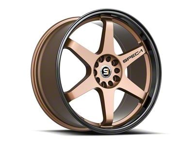 Spec-1 SPT-33 Matte Bronze and Black Lip 5-Lug Wheel; 18x8.5; 38mm Offset (87-90 Dakota)