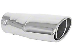 Spectre Oval Style Exhaust Tip; 3.75-Inch; Polished (Fits 2.25 to 3.25-Inch Tailpipe)