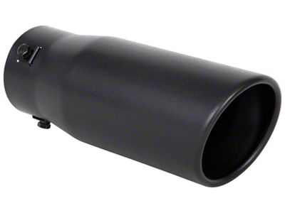 Spectre Slant Cut Style Exhaust Tip; 3.50-Inch; Black (Fits 1.75 to 2.75-Inch Tailpipe)