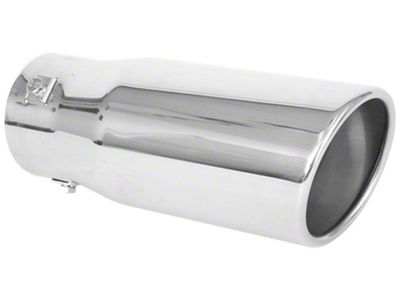 Spectre Slant Cut Style Exhaust Tip; 3.50-Inch; Polished (Fits 1.75 to 2.75-Inch Tailpipe)