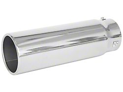 Spectre Flat Pencil Style Exhaust Tip; 4.50-Inch; Polished (Fits 2.75 to 3.75-Inch Tailpipe)