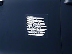 SEC10 Eagle Distress Novelty Decal; White (Universal; Some Adaptation May Be Required)