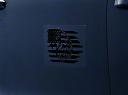 SEC10 Eagle Distress Novelty Decal; Black (Universal; Some Adaptation May Be Required)